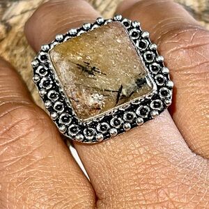 Rutile Quartz Ring Size 9